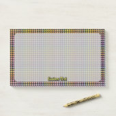 Rainbow Houndstooth Pattern Post-it® Notes (Op bureau)