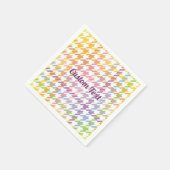 Rainbow Houndstooth Pattern Servet (Hoek)