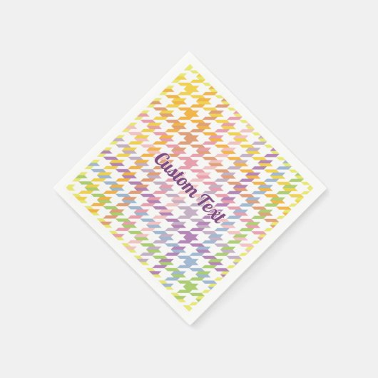 Rainbow Houndstooth Pattern Servet (Hoek)