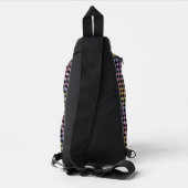 Rainbow Houndstooth Pattern Sling Bag (Achterkant)