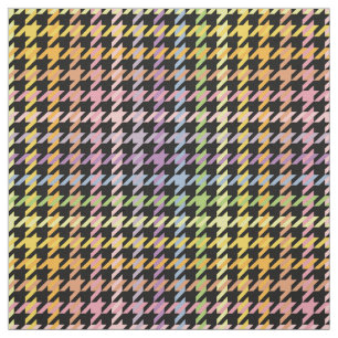 Rainbow Houndstooth Pattern Stof