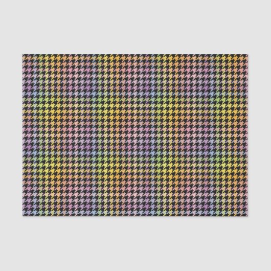Rainbow Houndstooth Pattern Tissuepapier (Voorkant)