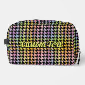 Rainbow Houndstooth Pattern Toilettasje (Voorkant)