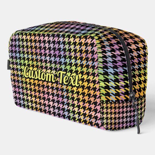 Rainbow Houndstooth Pattern Toilettasje (Rechterhoek)