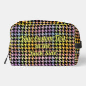 Rainbow Houndstooth Pattern Toilettasje (Achterkant)