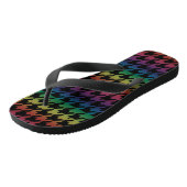 Rainbow houndstooth teenslippers (Schuin)