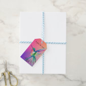 Rainbow Hummingbird Gift Label Cadeaulabel (Met Touw)