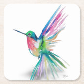 Rainbow Hummingbird Paper Onderzetters (Voorkant)