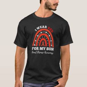 Rainbow I Draag rood voor mijn Ziekte van het Ziek T-shirt