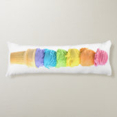 Rainbow Ice Cream Cone Body Pillow Lichaamskussen (Voorkant)