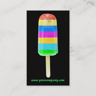 Rainbow Ice Lolly-visitekaartje Visitekaartje