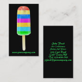 Rainbow Ice Lolly-visitekaartje Visitekaartje (Voorkant / Achterkant)