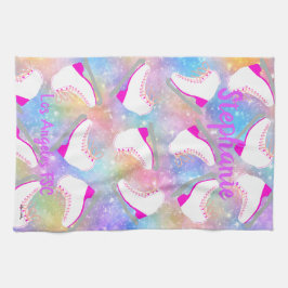 Rainbow Ice Skating Pattern, gepersonaliseerd  Theedoek