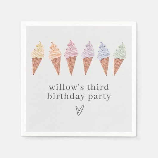 Rainbow Icecream Servet (Voorkant)