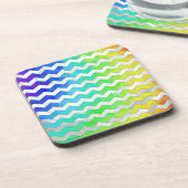Rainbow Icy Chevron Pattern Drankjes Onderzetter (Linkerzijde)