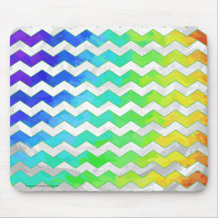 Rainbow Icy Chevron Pattern Muismat