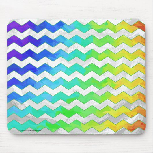 Rainbow Icy Chevron Pattern Muismat (Voorkant)