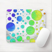 Rainbow Icy Polka Dot Pattern Muismat (Met muis)