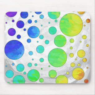 Rainbow Icy Polka Dot Pattern Muismat