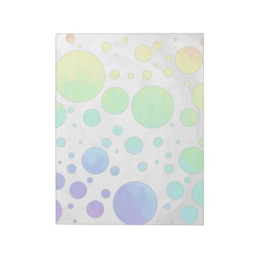 Rainbow Icy Polka Dot Pattern Notitieblok (Gedraaid)