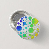 Rainbow Icy Polka Dot Pattern Ronde Button 3,2 Cm (Voorkant /achterkant)