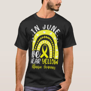 Rainbow In juni Draag we Gele albinisme Bewustheid T-shirt