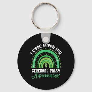 Rainbow In maart Draag we de groene kerebral Palsy Sleutelhanger