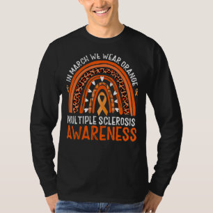 Rainbow In maart Draag we Oranje multiple sclerose T-shirt