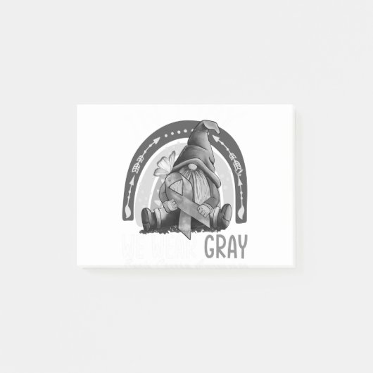 Rainbow In mei Draag we het bewustzijn van grijze  Post-it® Notes (Voorkant)