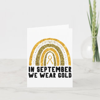 Rainbow In september Draag we Gold Childhood Cance Kaart
