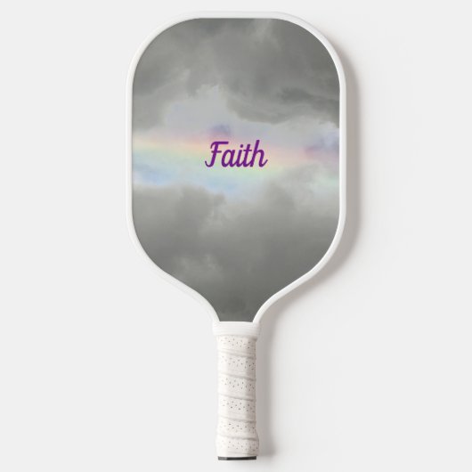 Rainbow in Storm Clouds Photographic Sky Pickleball Paddle (Voorkant)