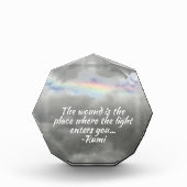 Rainbow in Stormy Sky Rumi Quote Fotoblokken (Voorkant)