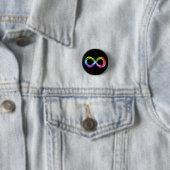 Rainbow Infinity symbool Ronde Button 3,2 Cm (In situ)