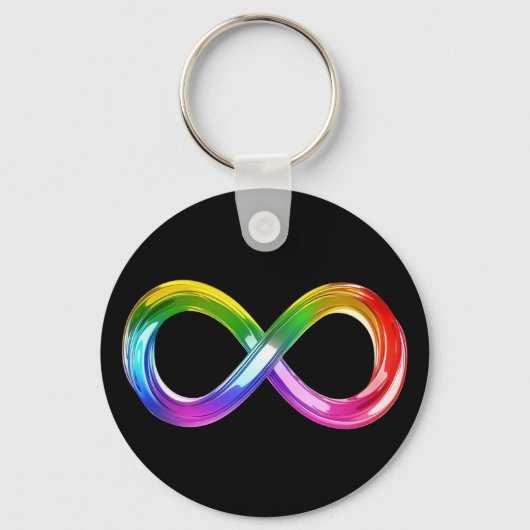 Rainbow Infinity symbool Sleutelhanger (Voorkant)