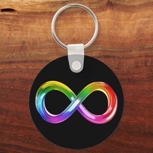 Rainbow Infinity symbool Sleutelhanger (Achterkant)