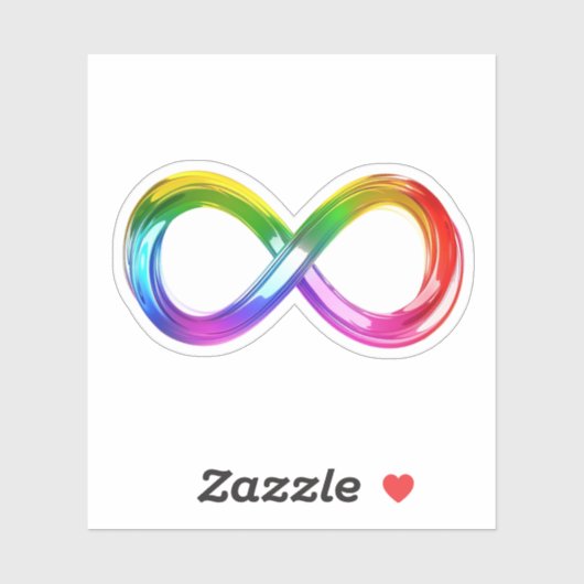 Rainbow Infinity symbool Sticker (Vel)