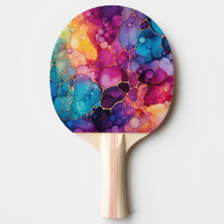 Rainbow Ink Ping Pong Paddle Tafeltennisbatje