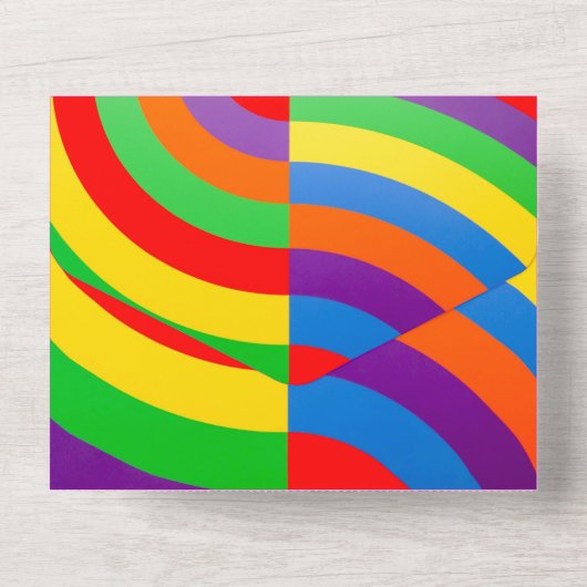 RAINBOW INVITATION GREETTING PAKKET ALL IN ONE UITNODIGING (Achterkant)