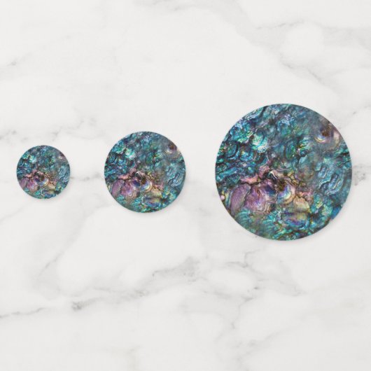 Rainbow Iridescent Abalone Zee Shell Beach Party Confetti (Achterkanten)