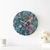 Rainbow Iridescent Abalone Zee Shell Grote Klok (Huis)