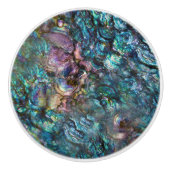 Rainbow Iridescent Abalone Zee Shell Keramische Knop (Voorkant)