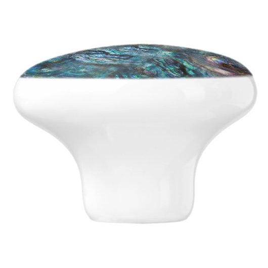 Rainbow Iridescent Abalone Zee Shell Keramische Knop (Zijkant)