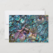 Rainbow Iridescone Abalone Sea Shell réponse RSVP (Dos)