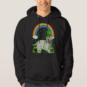 Rainbow Irish Shamrock Westie Dog St Patrick's Day Hoodie