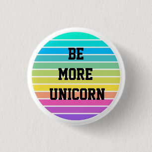 RAINBOW IS MEER UNICORN BUTTON BADGE