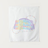 Rainbow IVF MIRACLE Colorful Infertility Awareness Wandkleed (Voorkant)