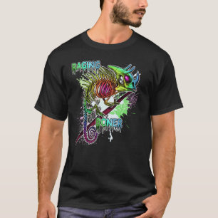 Rainbow Jackson's Chameleon Skeleton Raging T-shirt