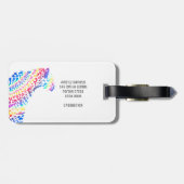 Rainbow Jaguar gepersonaliseerd Bagagelabel (Achterkant horizontaal)