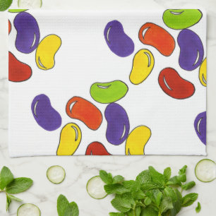 Rainbow Jelly Bean Easter Basket Snoep Behandeling Theedoek