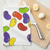 Rainbow Jelly Bean Easter Basket Snoep Behandeling Theedoek (Quarter Fold)